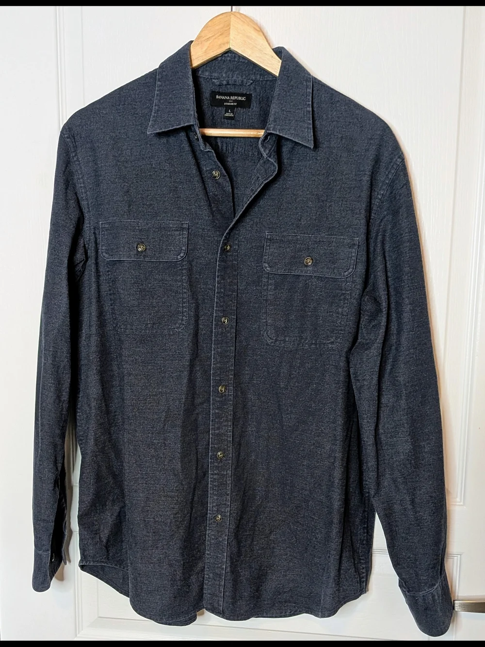 Banana Republic XL Men's Charcoal Button-Down Workshirt
